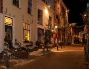 Walstraat  (c) Henk Melenhorst : Deventer, Walstraat, avondfotografie, winter, sneeuw