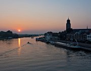 Zondsondergang  (c) Henk Melenhorst : Deventer, zonsondergang, IJssel, Deventer toren