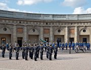 Kungliga Slottet, Stockholm  Wisseling van de wacht bij het koninklijk paleis